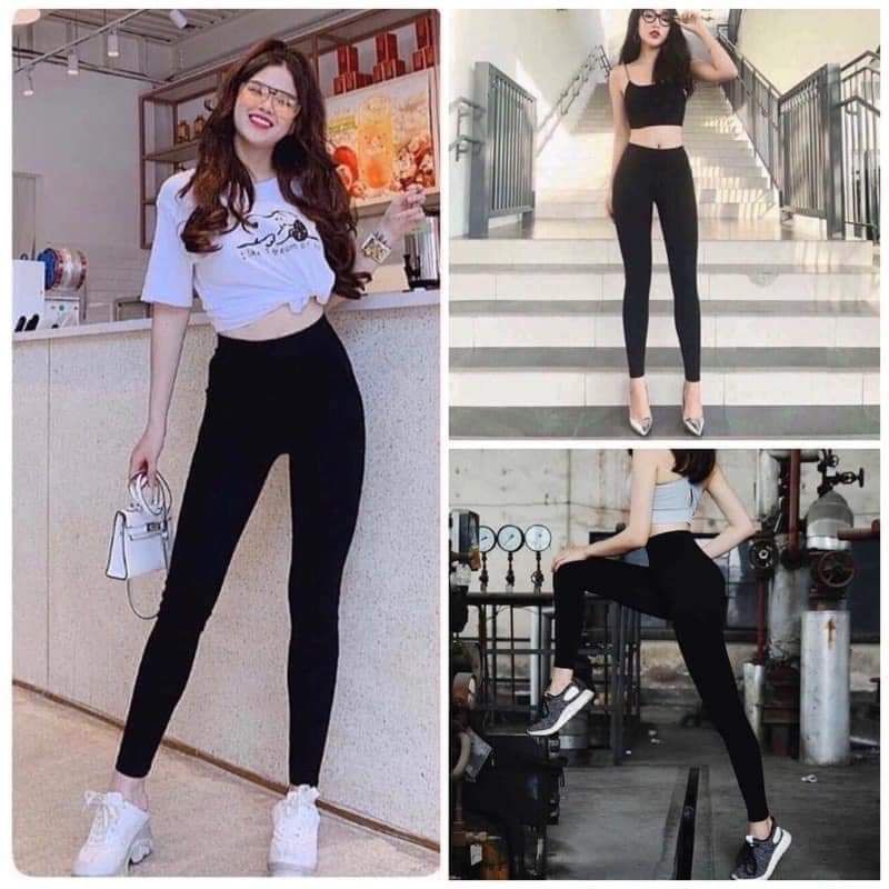 Quần Legging Hàn Nâng Mông, Tôn Dáng, Gen Bụng Cạp Siêu Cao Siêu Co Giãn Chất Đẹp Hàng Loại 1 Không Bai Xù, Cắn Chỉ