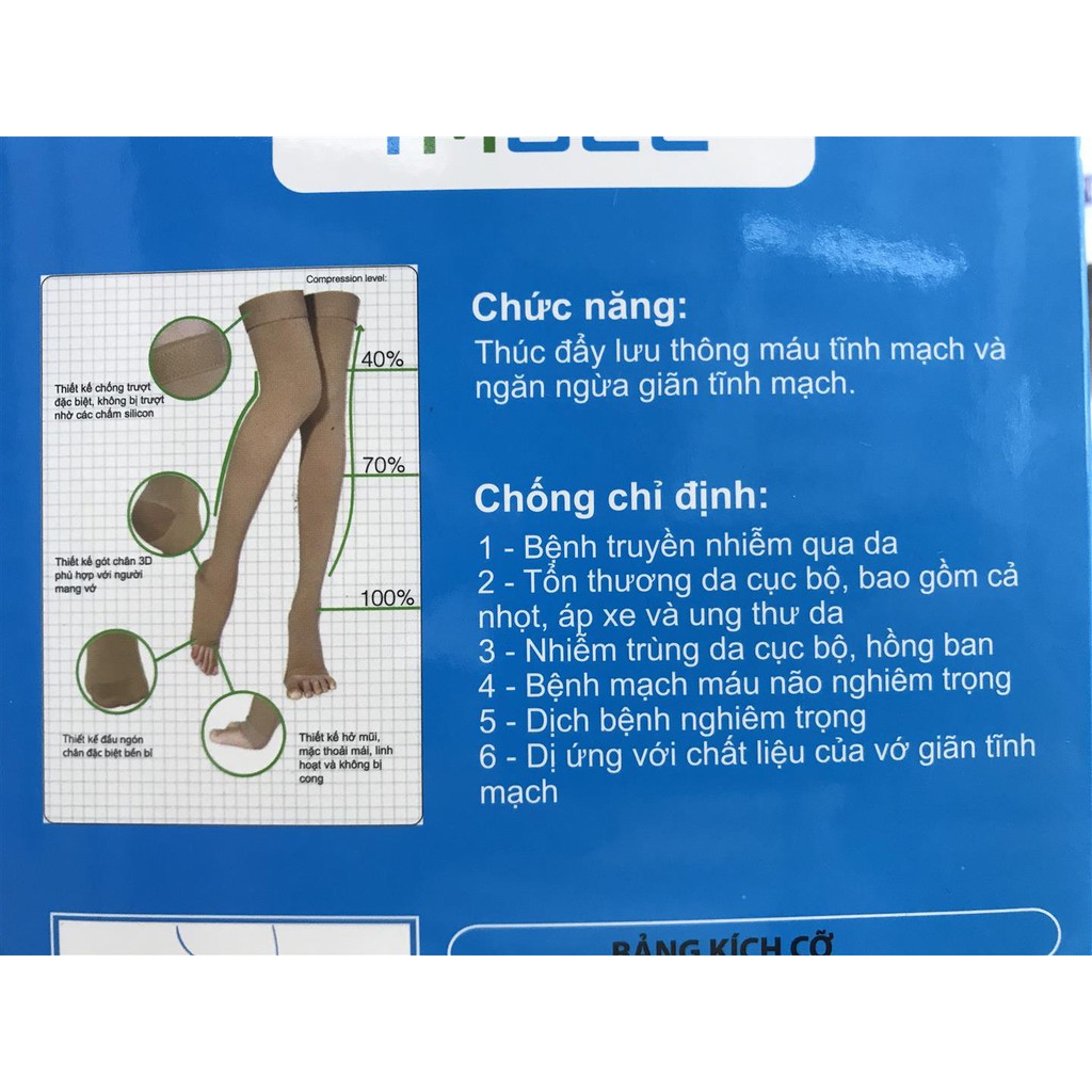 ✅ [Vớ Đầu Gối - 1 Chiếc] Vớ Suy Giãn Tĩnh Mạch (Tất Y Khoa): YASEE (Công Nghệ Mỹ) - VT0466