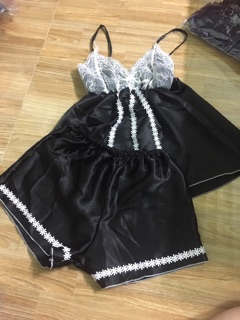 Đồ ngủ phi lụa 2 dây sexy