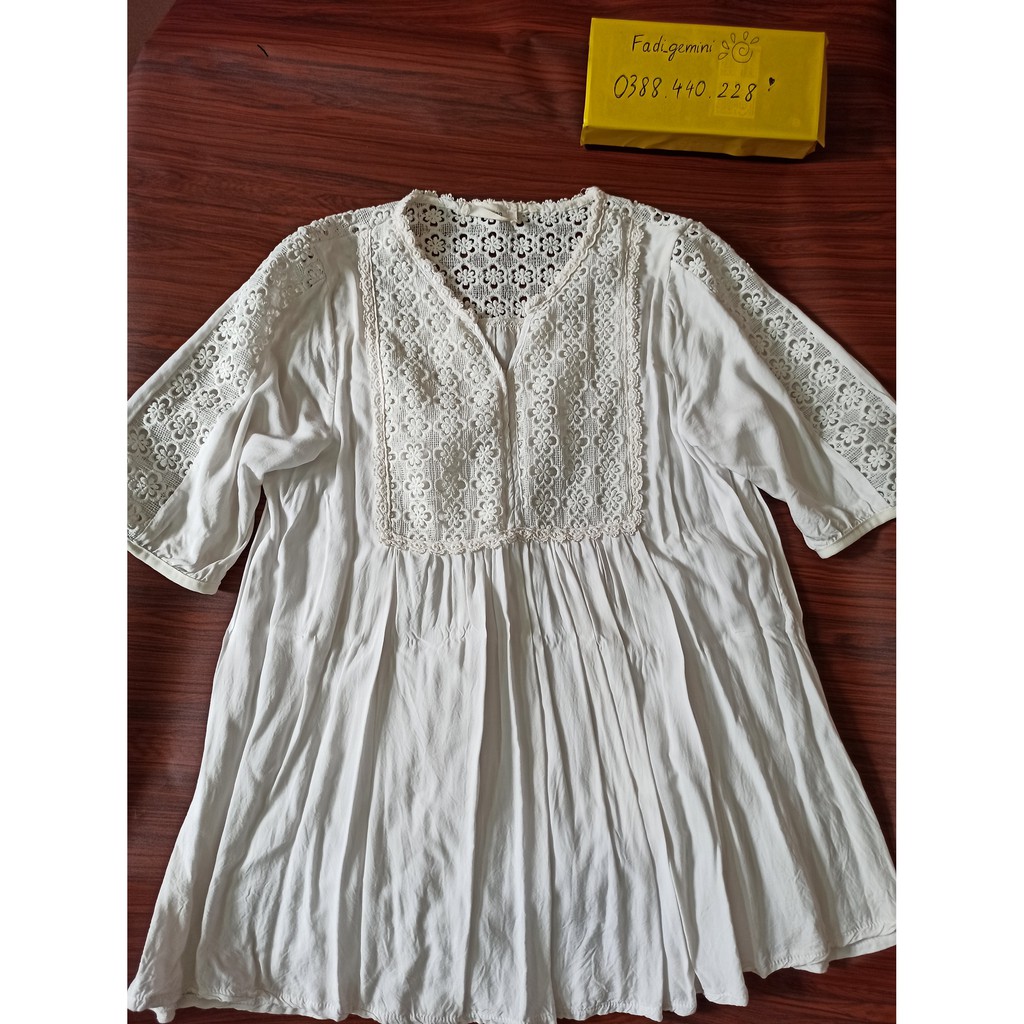 áo baby doll ren trắng
