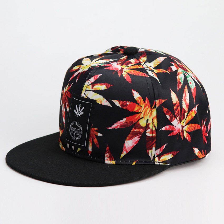 Mũ hiphop họa tiết lá phong - Mũ snapback thời trang Hàn Quốc siêu đẹp, siêu hot