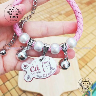 [COMBO] Bảng tên chó mèo, thú cưng nhôm + Dây charm (Tặng kèm chuông)