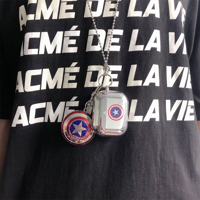 Vỏ bảo vệ hộp sạc tai nghe AirPods Pro/ 1/ 2/ 3 hình Iron Man mạ điện độc đáo