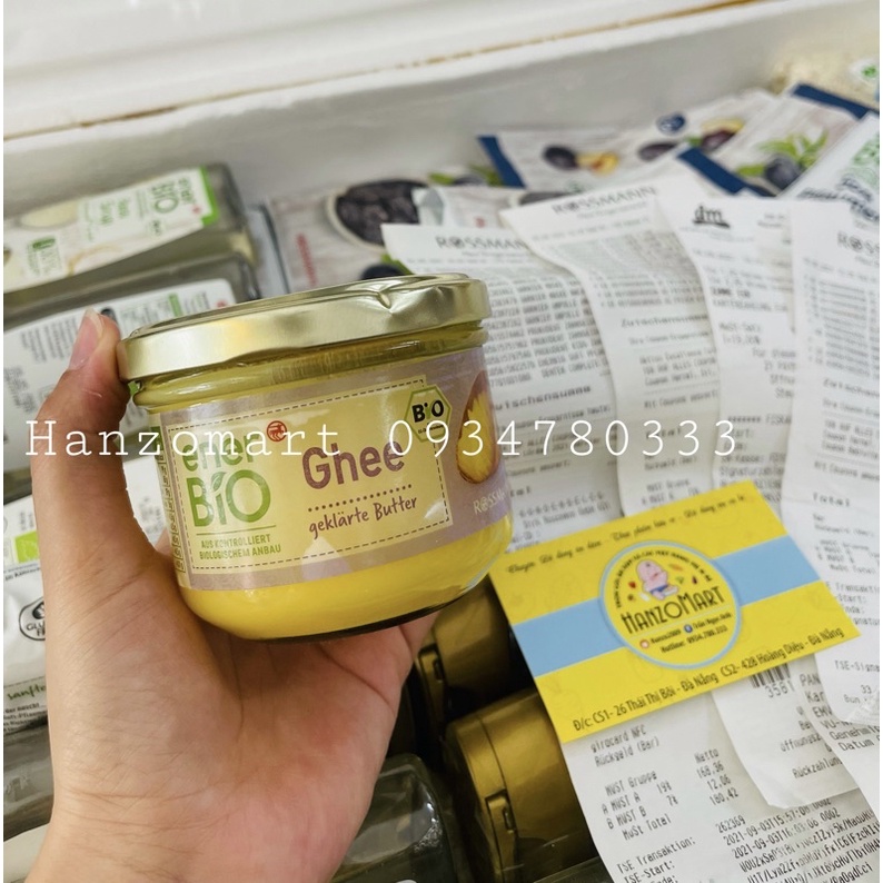 Bơ Ghee hữu cơ cho bé ăn dặm DM Ener Bio 180g nội địa Đức