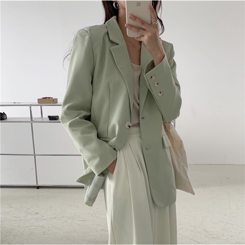 (Hàng có sẵn) Áo Blazer phong cách trẻ trung (phom thoải mái, có ảnh chụp thật) | BigBuy360 - bigbuy360.vn
