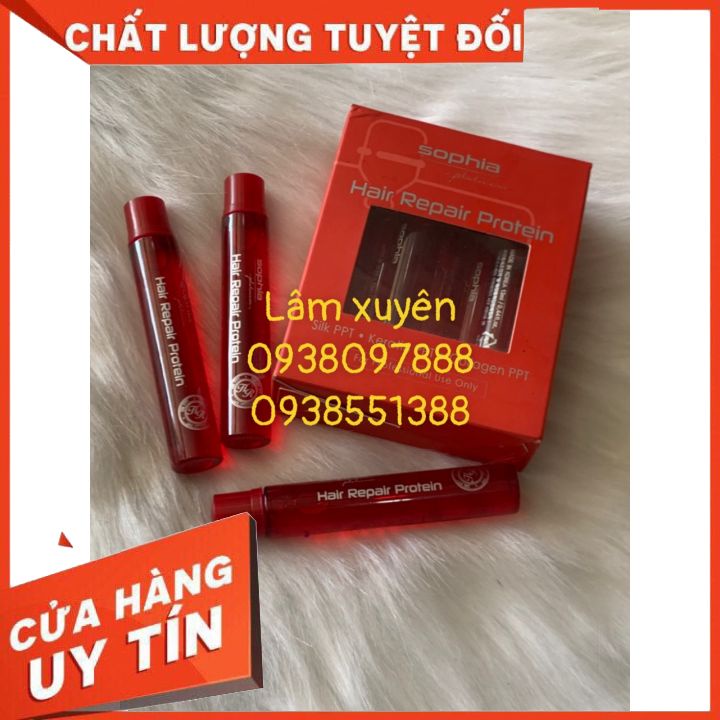 Sophia Protein phục hồi tóc nát [CHÍNH HÃNG], tóc hư tổn Hàn Quốc 13ml/1 ống. hộp 10 ống, dễ sử dụng