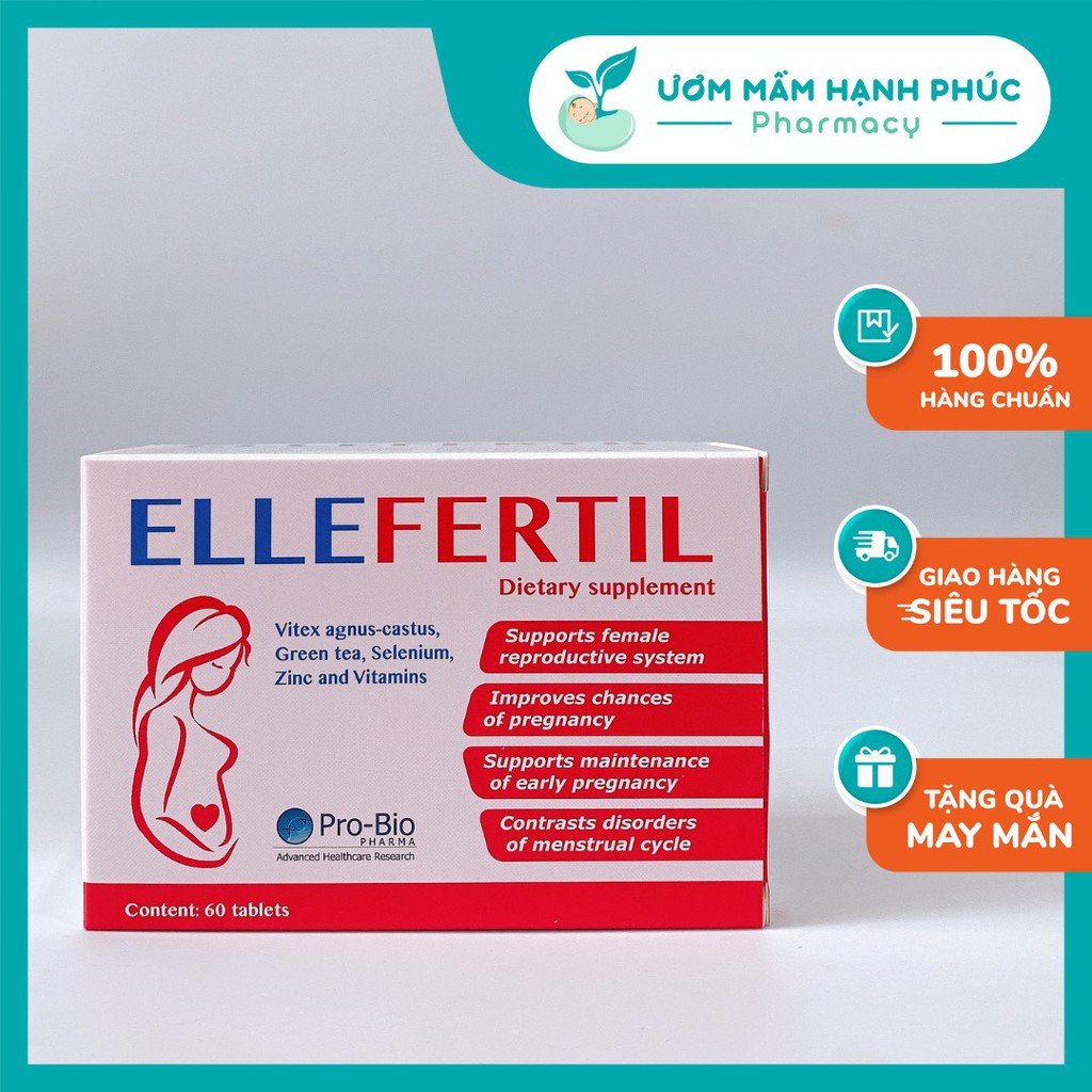 Ellefertil  bổ trứng, tăng thụ thai tự nhiên, hỗ trợ sinh sản vô sinh hiếm muộn