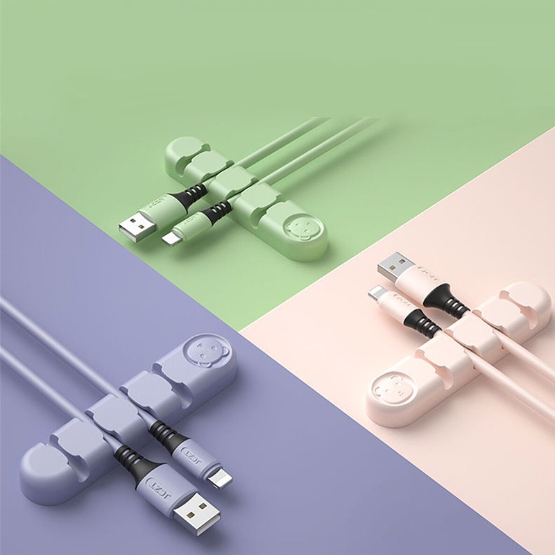 Kẹp giữ tai nghe/ cáp sạc USB từ silicon đa năng tiện dụng