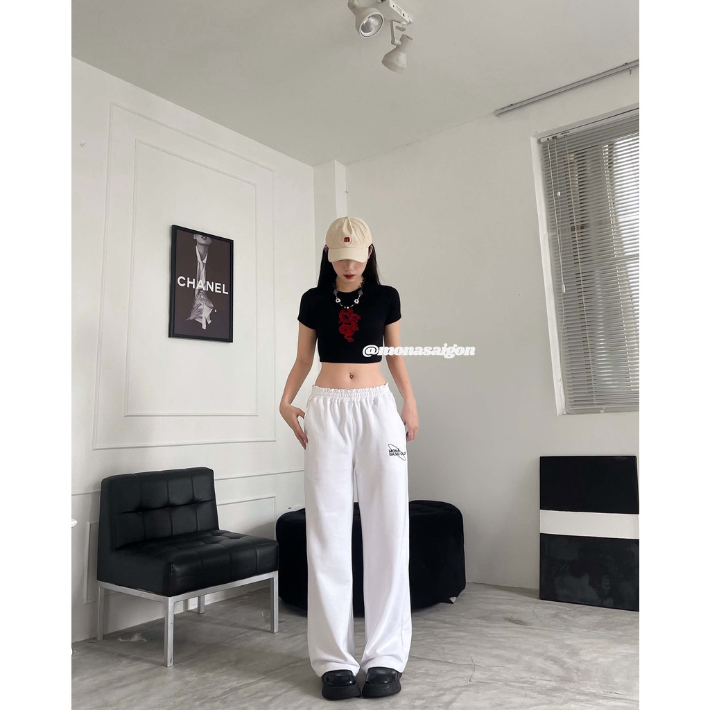 Áo croptop thun Y2K MONÁ - FIRA