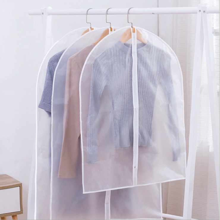 Set 4 Túi Bọc Quần Áo Treo Tủ Đồ, Túi Trùm Quần Áo Chống Bụi Chống Thấm