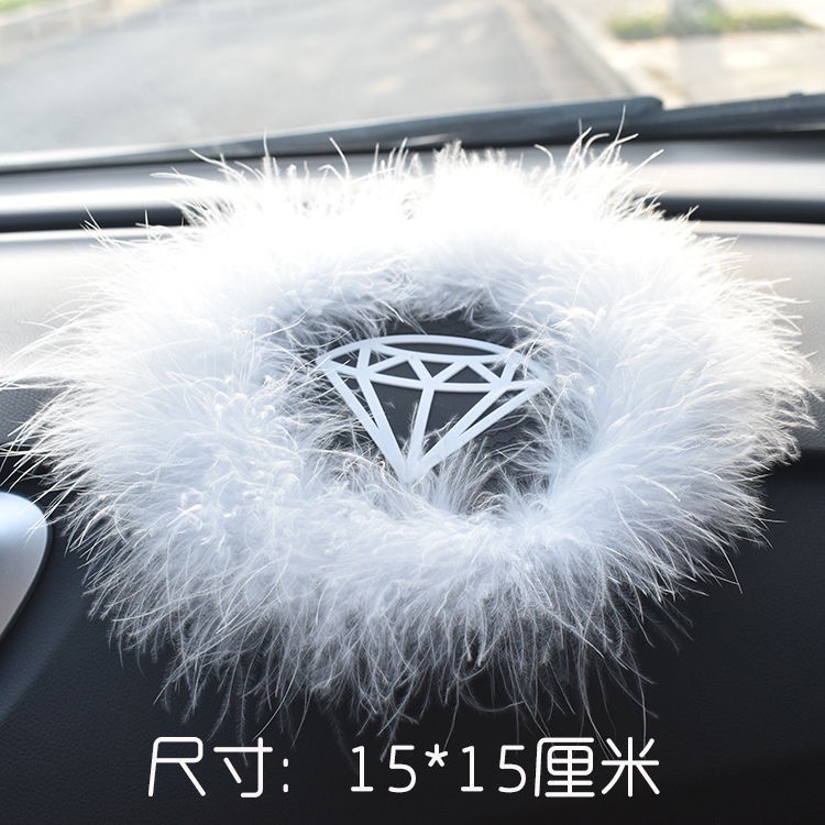 Tấm Thảm Lông Vũ Chống Trượt Chịu Nhiệt Độ Cao In Họa Tiết Dễ Thương Sáng Tạo Để Trang Trí Bảng Điều Khiển Xe Hơi