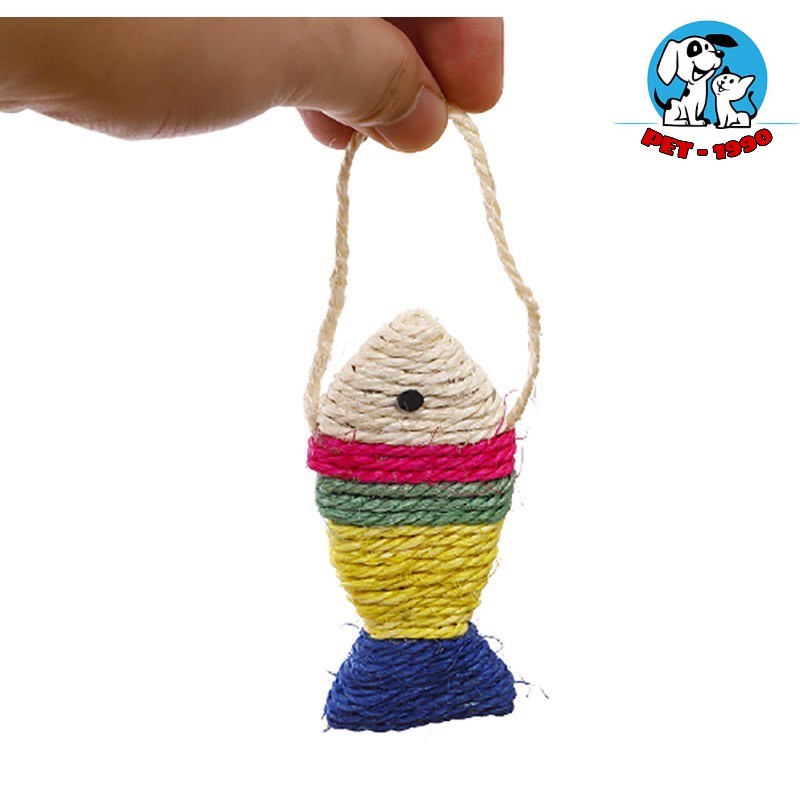 Đồ Chơi Cào Móng Cho Mèo - Bàn Cào Móng Hình Cá Tết Dây Thừng Cute Cho Mèo