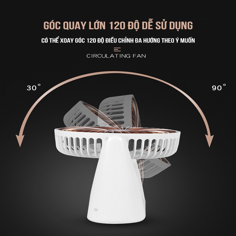 Quạt Để Bàn SIÊU MÁT  Sạc Tích Điện Super Fan, PIN TRÂU DÙNG TRÊN 2H 1 lần sạc ,  3 Chế Độ Mát, Để Bàn Làm Việc, | BigBuy360 - bigbuy360.vn