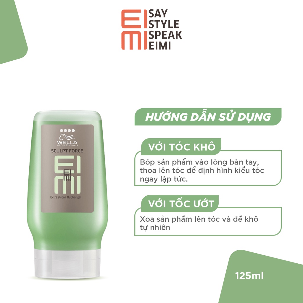 Gel Giữ Nếp Tóc Cứng Wella EIMI Giúp Tạo Kiểu Dễ Dàng Sculpt Force 125ml