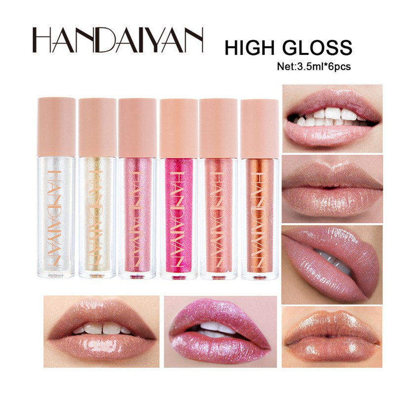 (Hàng Mới Về) Bộ Son Kem Màu Nhũ Kim Tuyến Lâu Trôi Hiệu Handaiyan | BigBuy360 - bigbuy360.vn