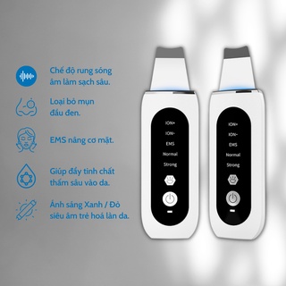 Máy cà da chết ION âm tẩy tế bào đẩy mụn đầu đen làm căng ra mặt với sóng EMS - Chiko Kids