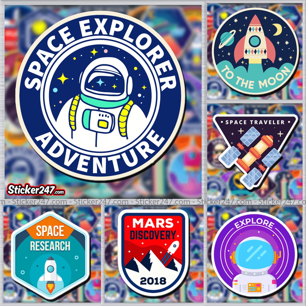 Sticker Galaxy Pack 𝑭𝒓𝒆𝒆𝒔𝒉𝒊𝒑 sticker vũ trụ chống nước, dán laptop, điện thoại, đàn guitar, mũ bảo hiểm, vali, ipad
