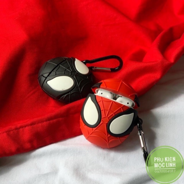 🌟 Vỏ bọc silicon Airpods 1 2 SPIDER MAN 🌟 cho hộp sạc tai nghe Bluetooth Airpod 2 NGƯỜI NHỆN