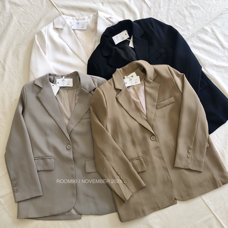 [ Ảnh thật ] Blazer 1 khuy 6819 dáng suông Hàn Quốc | BigBuy360 - bigbuy360.vn