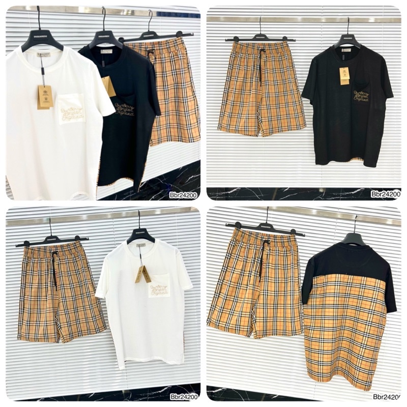 Bộ Quần Áo Nam BBR Thêu Chữ Vải Cotton Cao Cấp - Bộ BBR Nam Mùa Hè