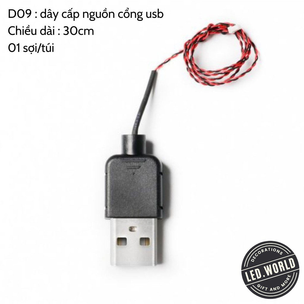 D09 dây cấp nguồn cổng usb
