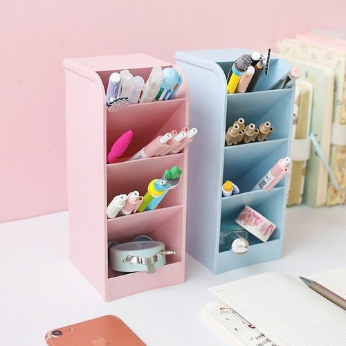 Kệ nhựa đựng bút , đựng đồ trang điểm để bàn 4 tầng, 4 ngăn tiện dụng