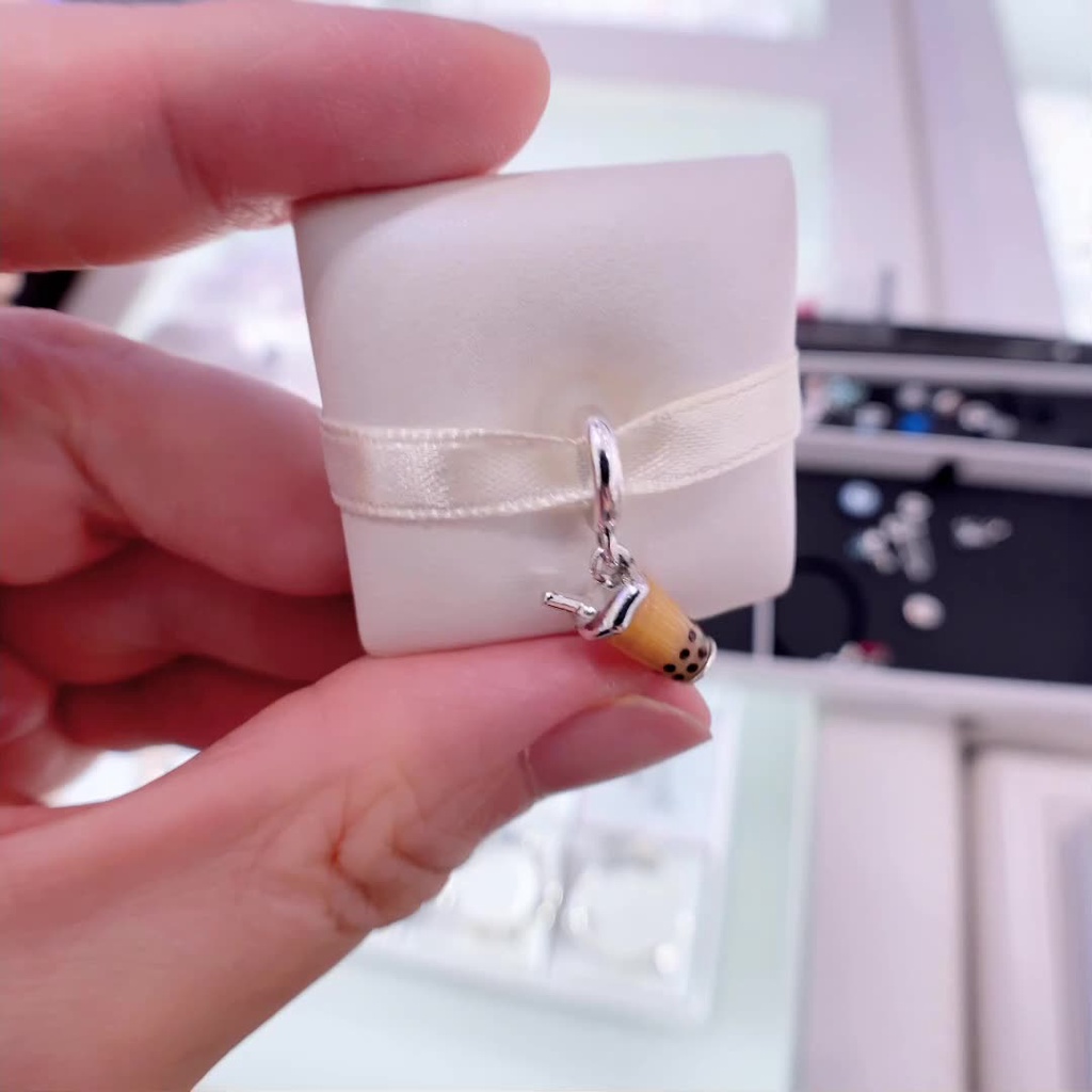 Mặt Dây Chuyền Trà Bong Bóng Kính Tự Làm
