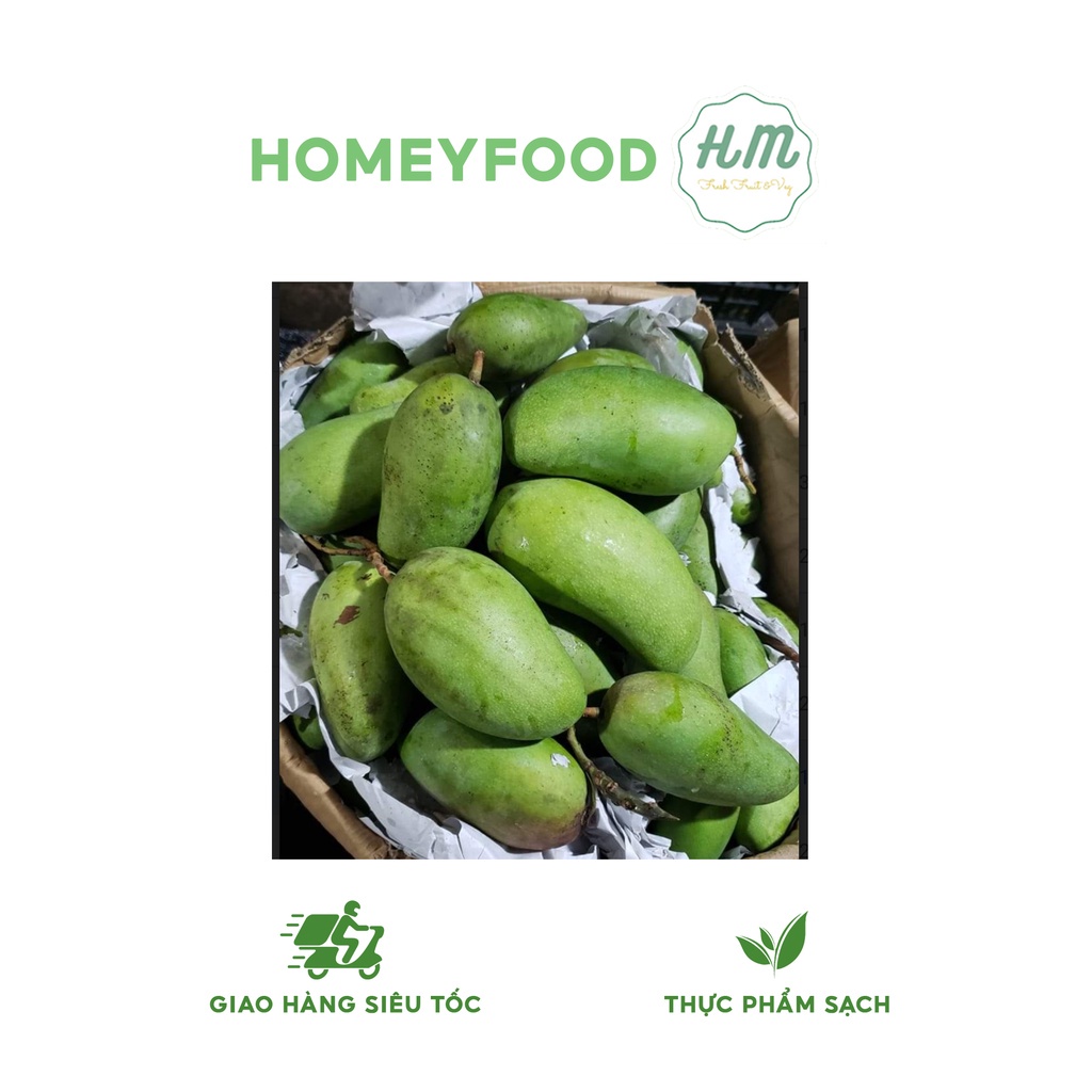 (HN) Xoài Xanh giống Thái Thơm Ngon Giao hỏa tốc 1h