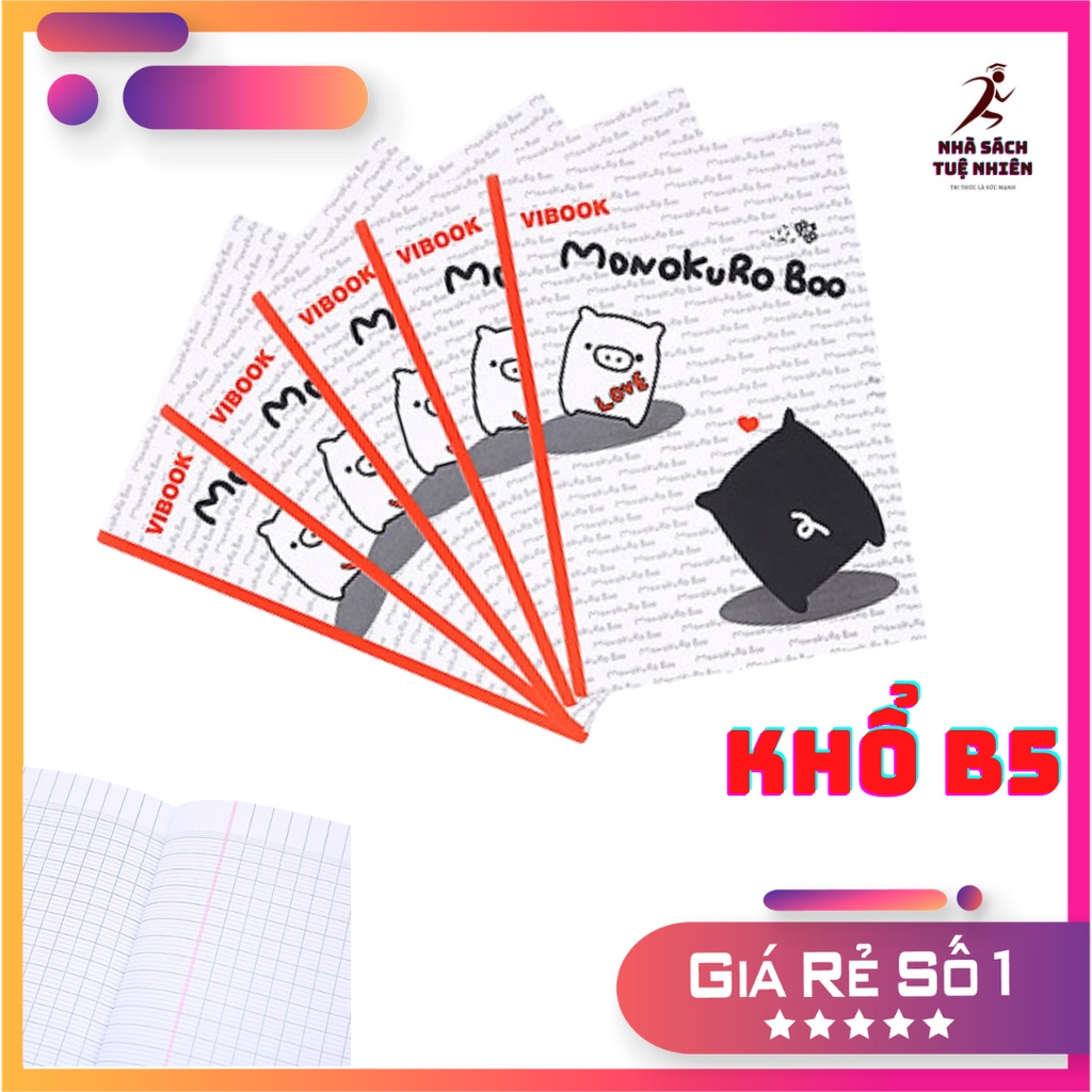 Tập vở học sinh sinh viên 200 trang 100 trang vở học sinh giá rẻ sinh viên heo VIBOOK