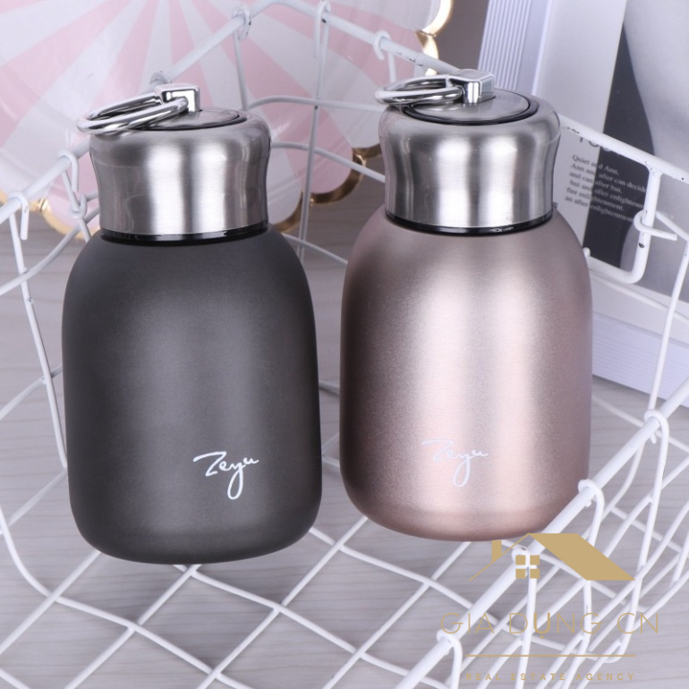 Cốc giữ nhiệt 300ml siêu cute ZEYUS inox 304, bình giữ nhiệt 8- 12h khắc tên theo yêu cầu - CN15