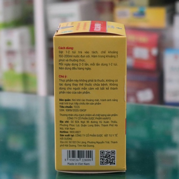 Trà Hoàng Mộc Can - Hỗ trợ tăng cường chức năng giải độc gan, thanh nhiệt, mát gan (hộp 10 túi lọc x 1,5g)