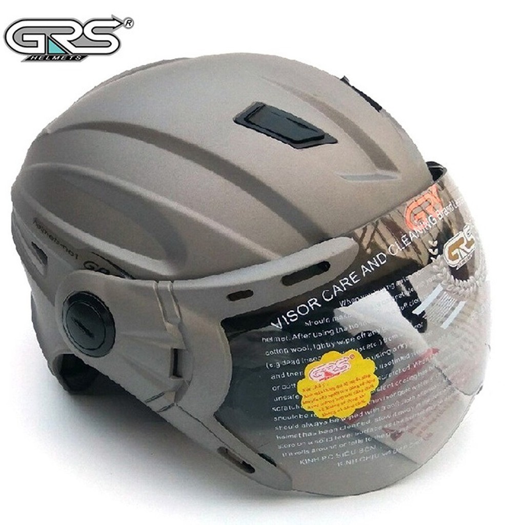 💖𝑭𝑹𝑬𝑬𝑺𝑯𝑰𝑷💖 Mũ bảo hiểm nửa đầu chính hãng có kính GRS A737K Nhiều màu