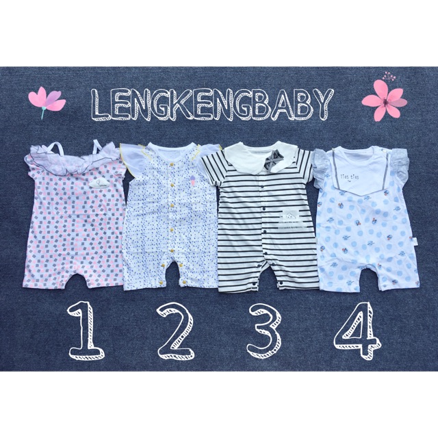 Body bé gái Elala cộc tay