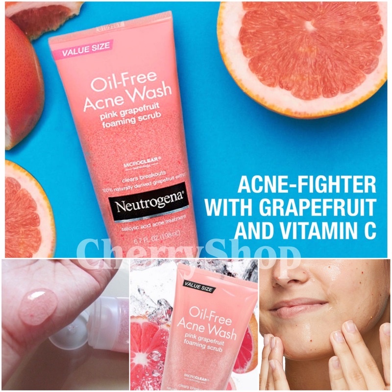 Sữa Rửa Mặt Có Hạt Neutrogena Pink Grapefruit Foaming Scrub