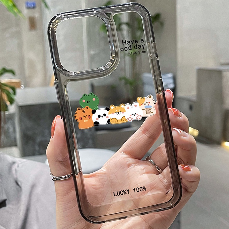 Ốp Điện Thoại DecoPhone Acrylic tpu acrylic Họa Tiết Động Vật Cho iphone 6s 7 8 plus x xs xr 11 12 13 14 15 max pro