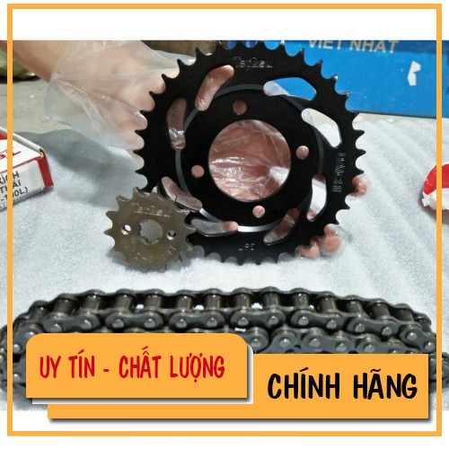 [ Bán chạy  ] Bộ nhông xích, nhông sên đĩa Dream Thái chính hiệu Daichi thông số (14T-36T–108L) công nghệ đột dập, sơn t