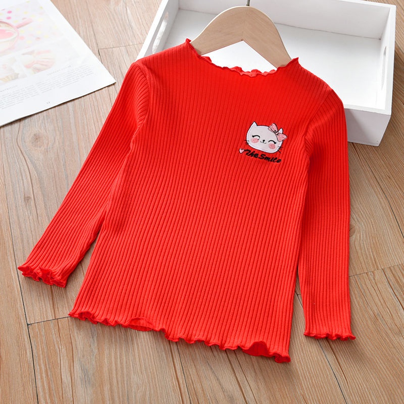 Áo Thun Cotton Mỏng Tay Dài Kiểu Mới Dành Cho Bé Gái 2022