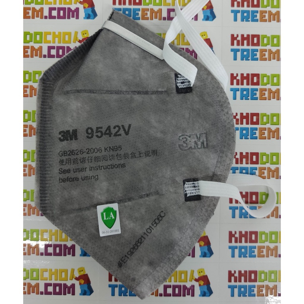Khẩu trang 3M 9542V KN95 lọc 95% bụi mịn hơi độc màng than hoạt tính van thở chun vải chính hãng đeo đầu hơn 3M 9042V | BigBuy360 - bigbuy360.vn