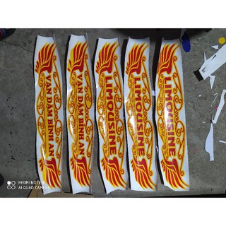 Tem decal limousine, vạn dặm bình an hoa văn (sl 1 tem)