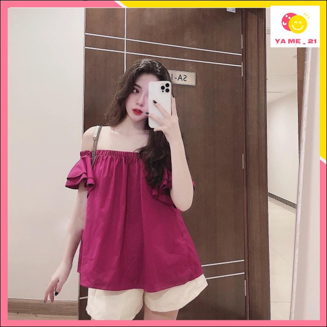 [Mã WASTCOOL giảm 15% tối đa 50K đơn 99K] Set Trễ Vai Hồng Mix Quần Be, Bộ Nữ Trễ Vai Siêu Xinh Có Ảnh Thật | BigBuy360 - bigbuy360.vn