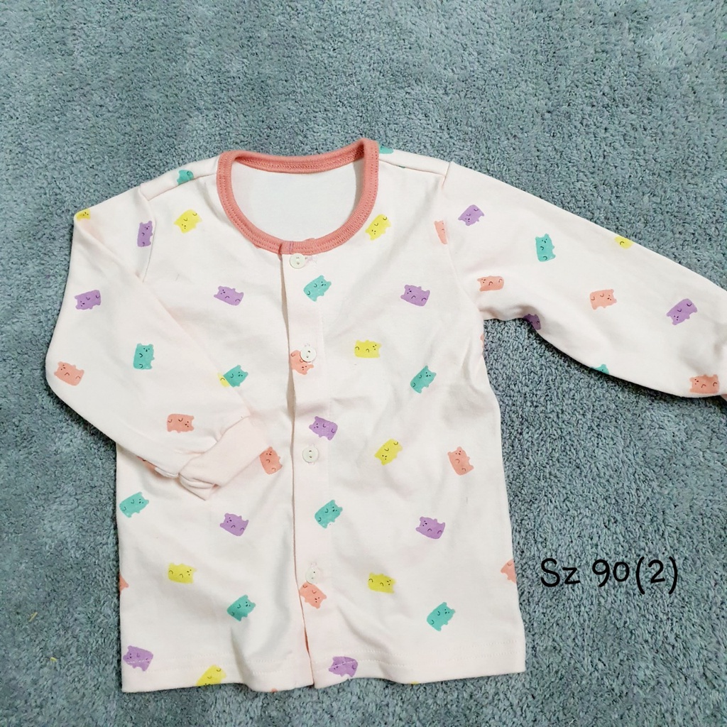 [90, 100] Áo cotton dài tay thu đông họa tiết núi lửa cho bé gái xuất Hàn dư xịn