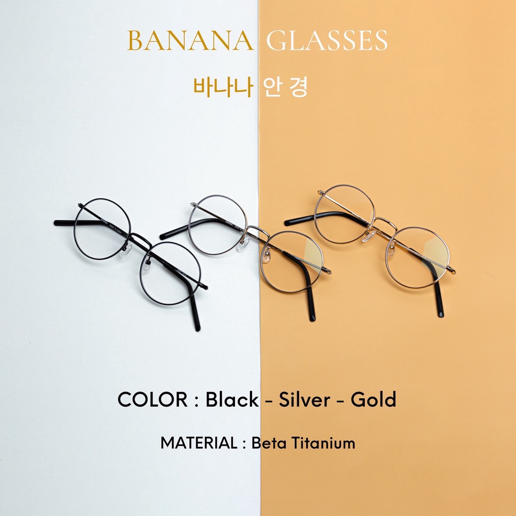 Kính chống cận -Kính chống ánh sáng xanh Banana Glasses Hàn Quốc bảo vệ đôi mắt bé yêu
