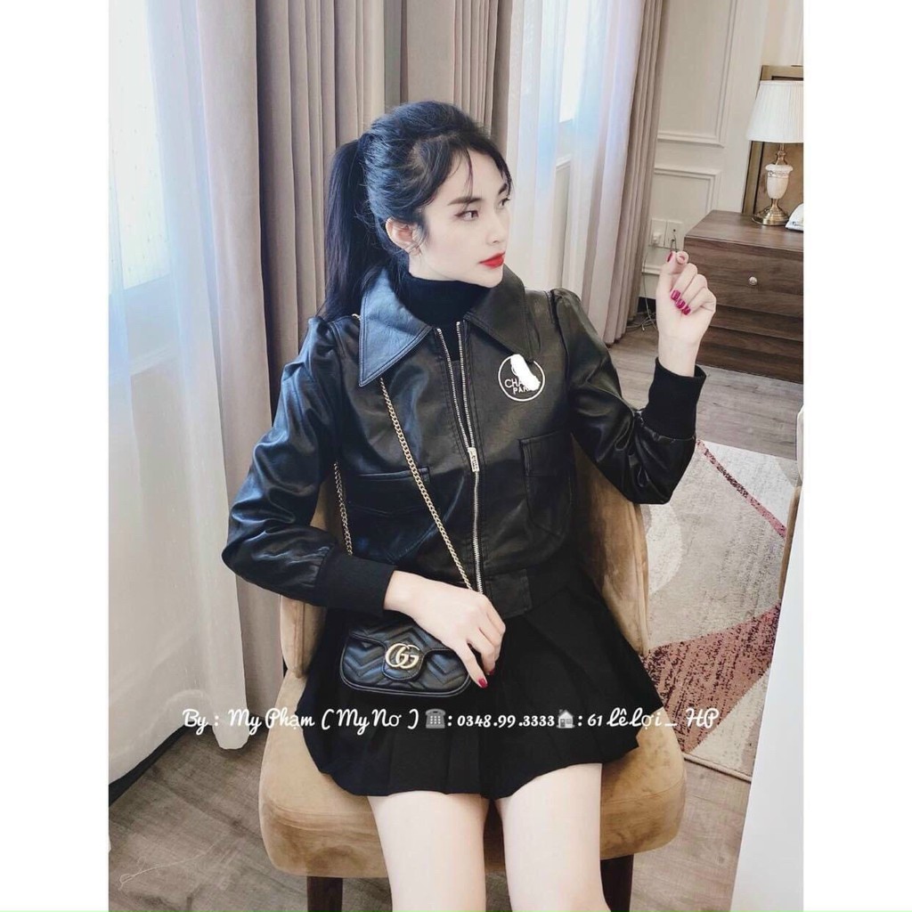 ÁO DA KHOÁC CHỮ THÊU C.NEO XINH ( ẢNH THẬT + VIDEO ) | BigBuy360 - bigbuy360.vn