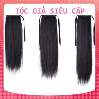 [HÀNG MỚI VỀ] CỘT TÓC GIẢ THẲNG NHIỀU MÀU CHO NỮ CÓ CÀI VÀ DÂY CỘT
