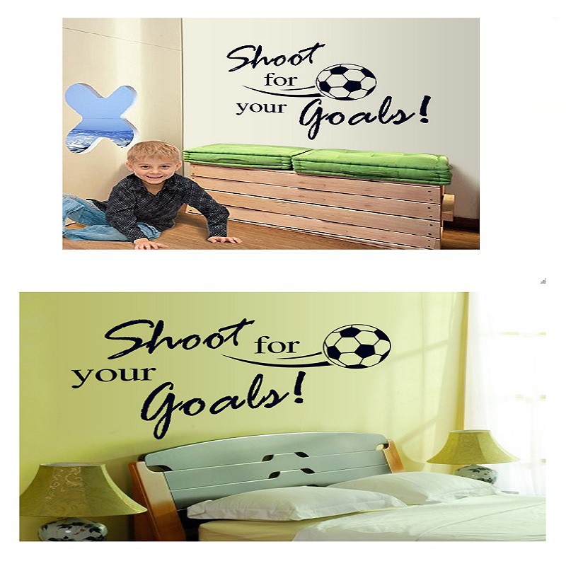 Decal dán tường chữ truyền động lực tiến thẳng mục tiêu shoot for your goals