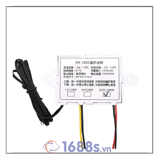 Bộ điều khiển nhiệt độ XH-W3002 - 12V - 24V - 1688s.vn