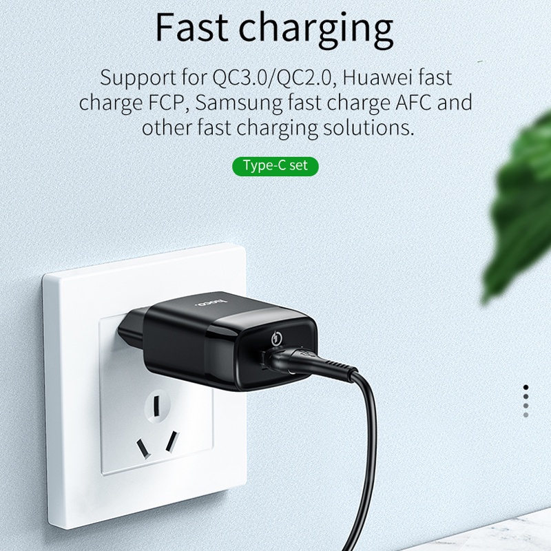 Củ sạc nhanh HOCO C72Q 18W Qc3.0 thích hợp cho Iphone 12 11 Pro Max Xr Samsung S20 S21 A51