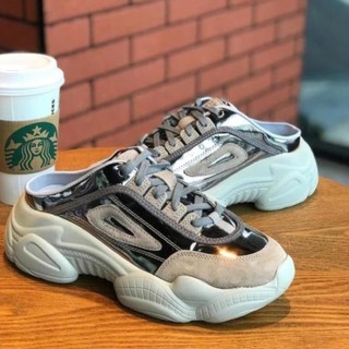 Giày Sneakers Nữ, Giày Thể Thao Nữ- Giày Sục Thể Thao Nữ Đế Gồ Màu Bạc Siêu Hot Shop Minhtushoes Giày Nữ Cao Cấp