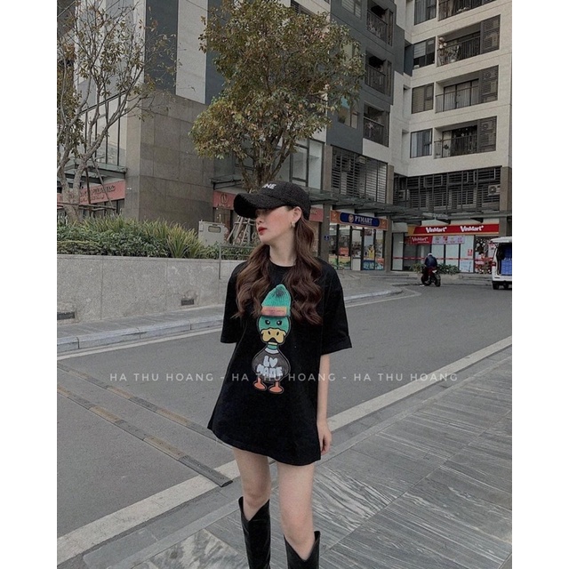 Áo phông vịt đội mũ len xanh TT11