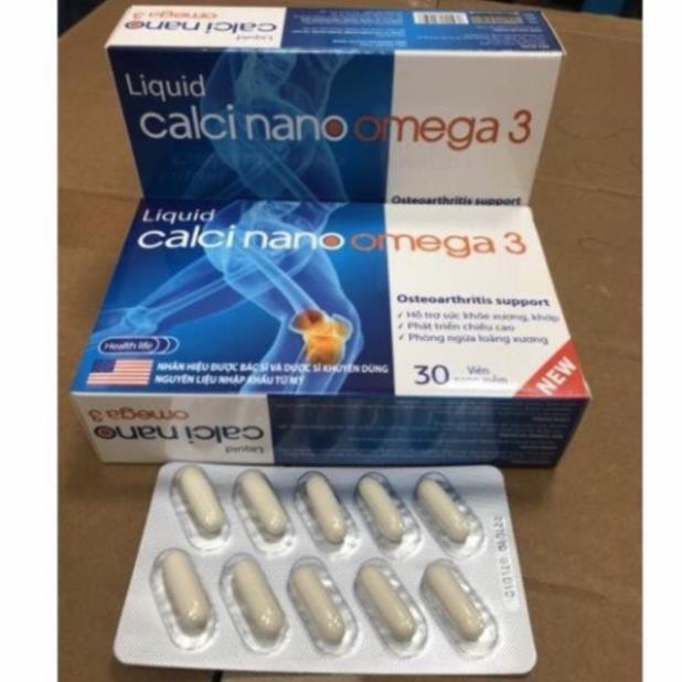Liquid Calci nano omega 3 phòng ngừa loãng sương, phát triền chiều cao